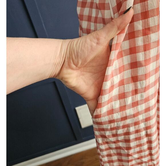 Plaid Wide Leg Cropped Jumpsuit sz Small New - Picture 5 of 5